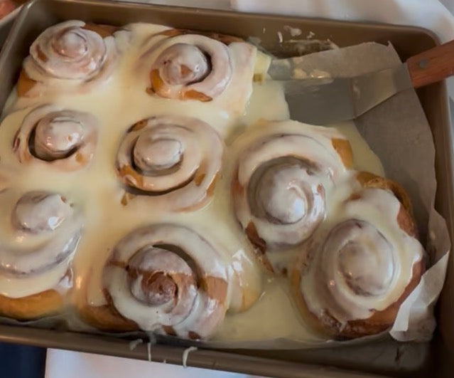 Fresh-made cinnamon bun